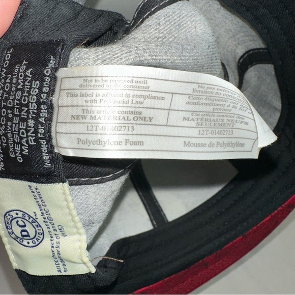 DC Comics Hat Men's Gray Red‎ The Flash Adjustable Snapback Embroidered Logo Cap - Picture 11 of 11